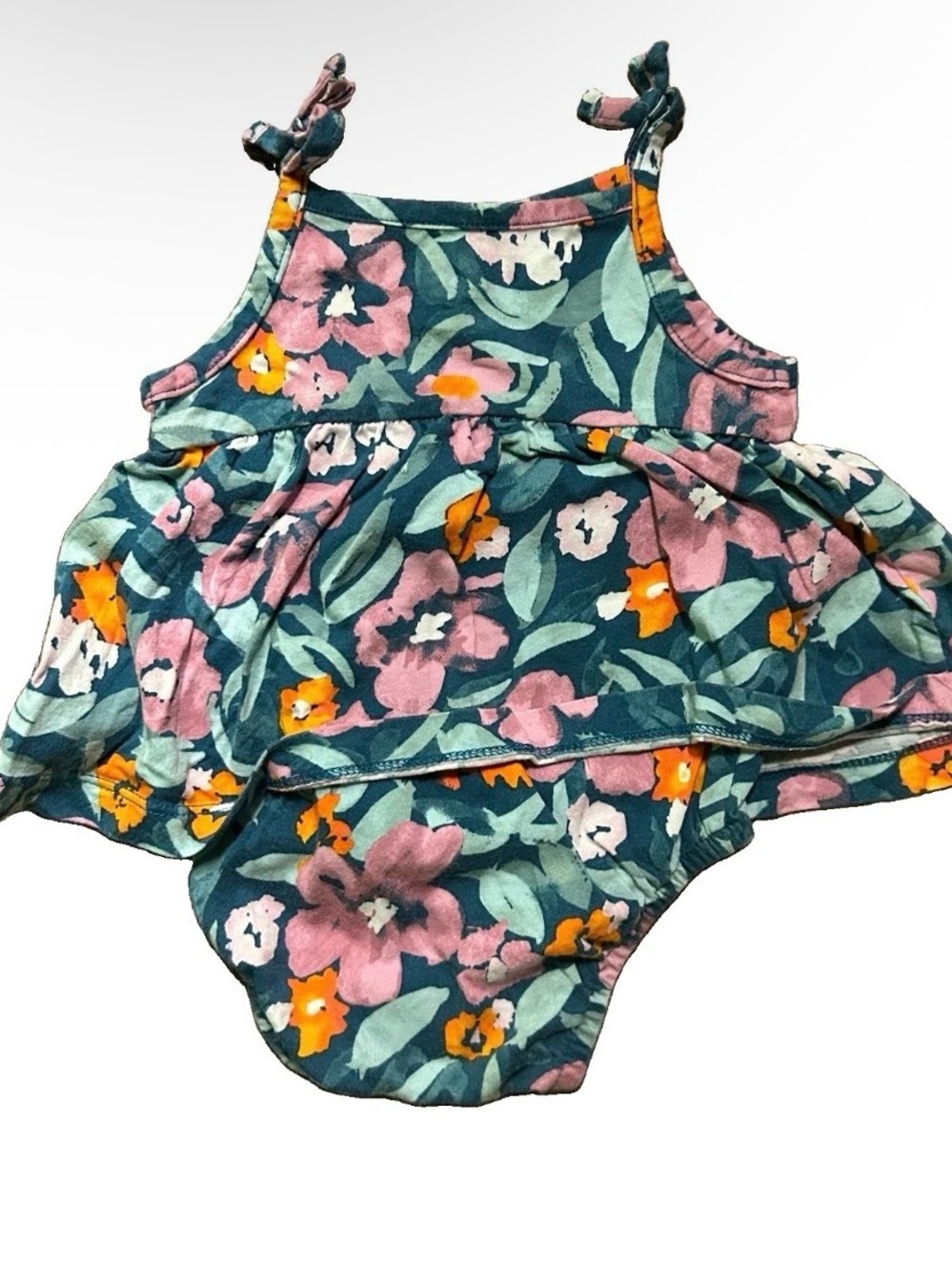 Baby Girl Summer Bodysuit Dresses Floral Tank Tops Size 3-6 Months - Picture 3 of 5